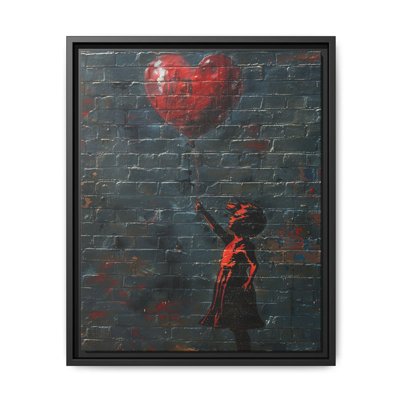 Heart Balloon Child - Banksy-Inspired Artistic Graffiti Print