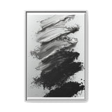 Abstract Elegance: Bold Black & White Brush Stroke Fine Art Print