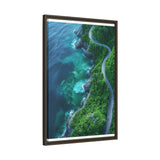 Coastal Serenity: Top-Down BC Highway Anime Scenery Print