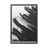 Monochrome Elegance: Swirl & Stroke Abstract Art Print