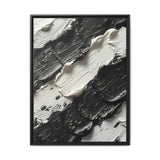 Spiral Elegance: Black & White Brushstroke Art Print
