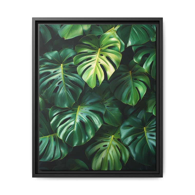 Monstera Dreams - Serene Overhead Leaf Art Print