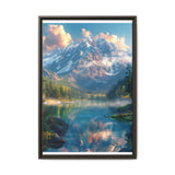 Golden Hour Majesty: Serene Lake & Mountain Landscape Print