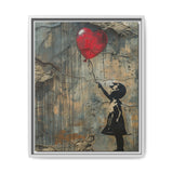 Banksy-Inspired Urban Child with Red Balloon Art Print