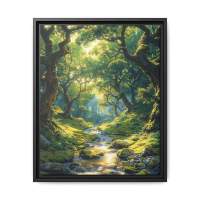 Enchanted Forest Whimsy: Ethereal Lights & Ancient Trees Art Print