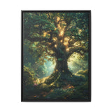 Enchanted Forest Whimsy: Majestic Trees & Sun-Dappled Glade Print