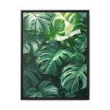 Floating Monstera Leaves - Ethereal Nature Art Print