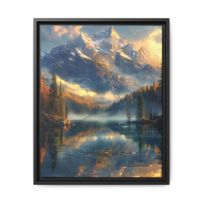 Golden Hour Majesty: Serene Mountain Lake Fine Art Print