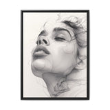 Japandi Minimalist One-Line Portrait - Monochrome Ink Art Print