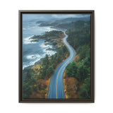 Coastal Serenity: BC Highway Aerial View - Premium Art Print
