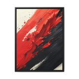 Vivid Red & Black Abstract Chaos - High-Detail Art Print, 8K