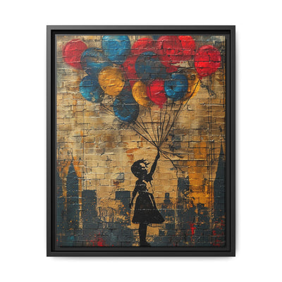 Whimsical Urban Dreamscape - Banksy-Inspired Art Print