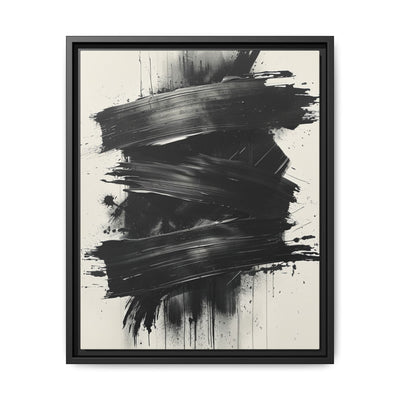 Dynamic Contrast: Bold Abstract Brush Strokes Fine Art Print