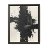 Abstract Energy - Bold Black & White Brush Stroke Art Print