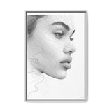 Japandi-Inspired Minimalist Ink Line Art Portrait - Museum Grade Print