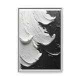 Monochrome Elegance: Abstract Swirls - Fine Art Print
