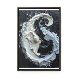 Yin Yang Harmony - High Contrast Abstract Art Impasto Print