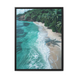 Tropical Beach At Golden Hour - Vibrant Aerial Canvas Print