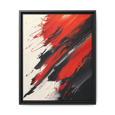Red & Black Chaos - Expressive Abstract Art Print, 8K Detail