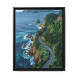 Coastal Serenity: Aerial BC Highway Art Print on Museum Grade Paper