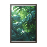Floating Monstera Leaves Art Print - Ethereal Nature Elegance