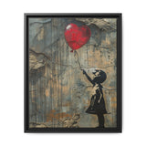 Banksy-Inspired Urban Child with Red Balloon Art Print