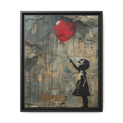 Banksy-Inspired Urban Child with Red Balloon Art Print