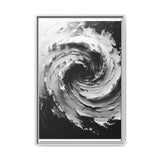 Abstract Swirls in Monochrome - Premium Brush Stroke Canvas Art