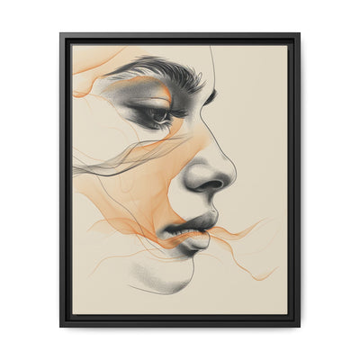 Minimalist One-Line Portrait - Japandi Ink Art on Fine Paper