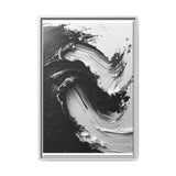 Abstract Swirls in Monochrome - High-Def Artistic Brushwork Print