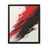 Abstract Red & Black Dynamic Motion - Modern Ink Art Print 8K