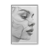Japandi Minimalist One-Line Art Portrait - Monochrome Ink on Fine Art Paper