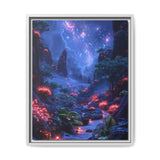 Galactic Botanica: Luminous Neon Wilderness Art Print, 4K