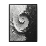 Yin-Yang Swirl Abstract - High Contrast Impasto Art Print