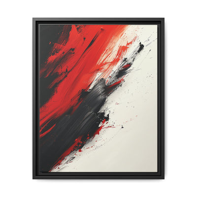 Vivid Red & Black Chaos - Abstract Fine Art Print, 8K Detail