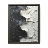 Monochrome Yin-Yang Impasto Swirl - Abstract Art Print
