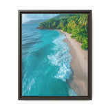 Tropical Serenity: Golden Hour Beach - Vibrant Art Print