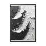 Abstract Swirls: High-Contrast Black & White Brushstroke Art Print