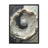 Yin-Yang Harmony: Abstract Impasto Swirl Fine Art Print
