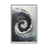 Yin-Yang Harmony: Abstract Monochrome Impasto Fine Art Print