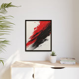 Abstract Red & Black Dynamic Motion - Modern Ink Art Print 8K