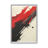 Vivid Red & Black Abstract Energy - Modern Ink-Acrylic Art Print