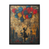 Whimsical Urban Dreamscape - Banksy-Inspired Art Print