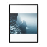 Misty Dawn Cliffs: Cinematic Coastal Landscape Fine Art Print