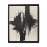 Abstract Zen Canvas - Bold Black Brush Strokes Fine Art Print