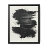 Abstract Elegance: Bold Black Brush Strokes Fine Art Print