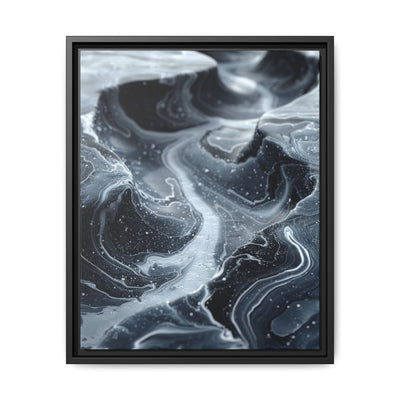 Monochrome Yin-Yang Swirl Art - Impasto Brush Stroke Print