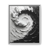 Yin-Yang Swirl Abstract Art - High Contrast Modern Canvas Print