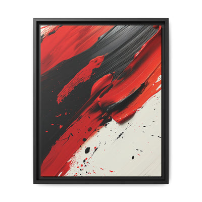 Abstract Red and Black Chaos - High-Detail Ink-Acrylic Art Print