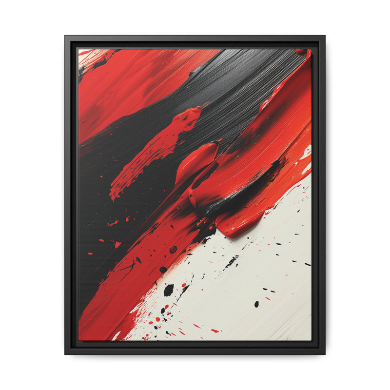 Abstract Red and Black Chaos - High-Detail Ink-Acrylic Art Print